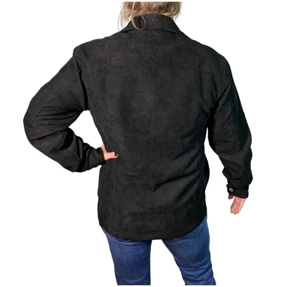 NWT Wesc Unisex Black Corduroy Shirt Jacket Mens M / womens L unisex - Picture 2 of 10
